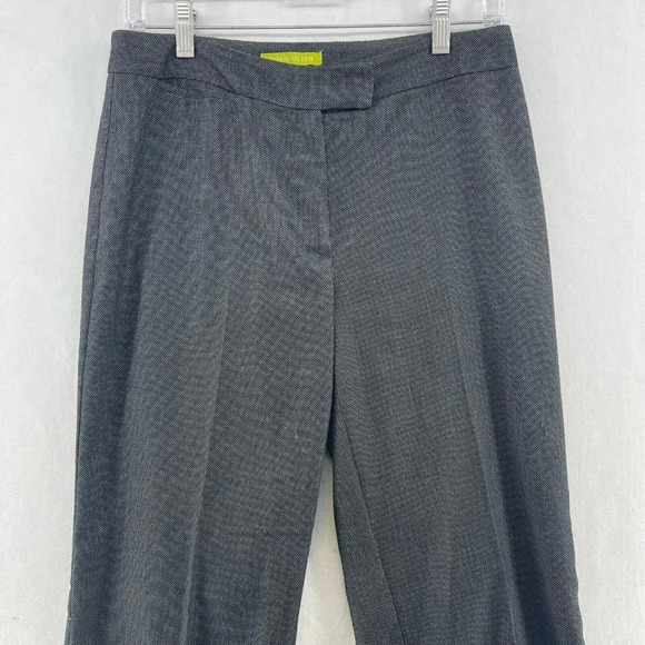 Sigrid Olsen Pants Women's Sz 6 Black Birdseye Welt Stretch Straight Dress Pants - Picture 6 of 8